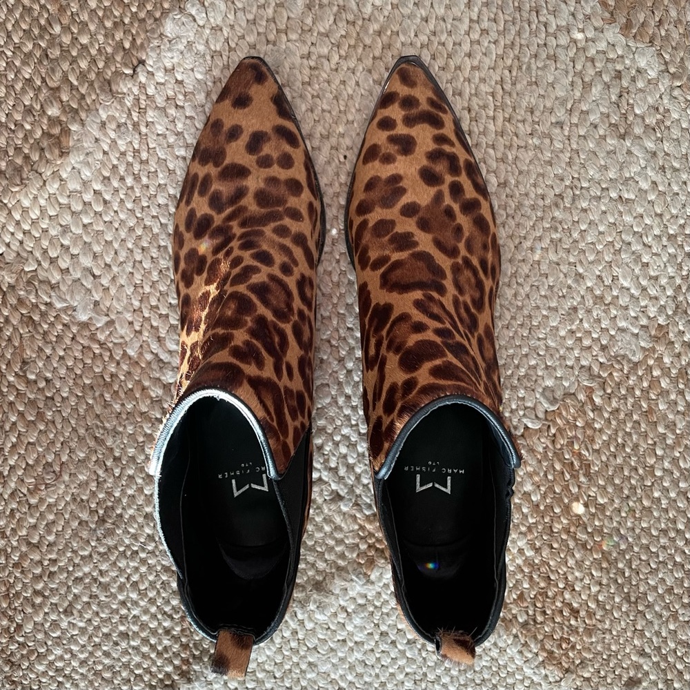 Marc Fisher LTD Yale Genuine Calf Hair Chelsea Boot - Leopard, Size 8.5